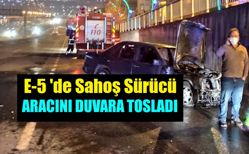 Sarhoş Sürücünün Aracı Cayır Cayır Yandı!