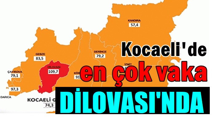 Kocaeli’de en çok vaka Dilovası’nda