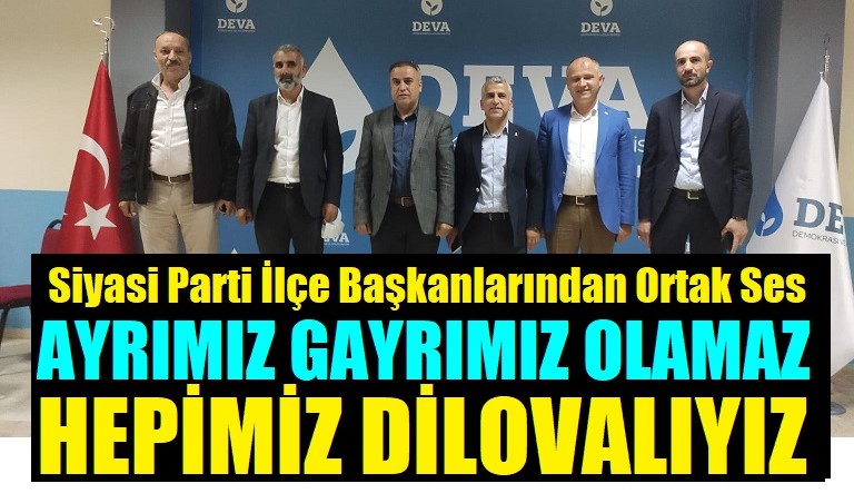 Yapılacak Toplantıya Başkanlar Yıldırım ve Ayaz’ı da davet edecekler!