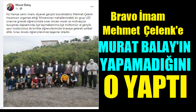 YGS Sınavı Öncesinde Milli Eğitim Müdürü Balay’ın yapamadığını Cami İmamı Yaptı!