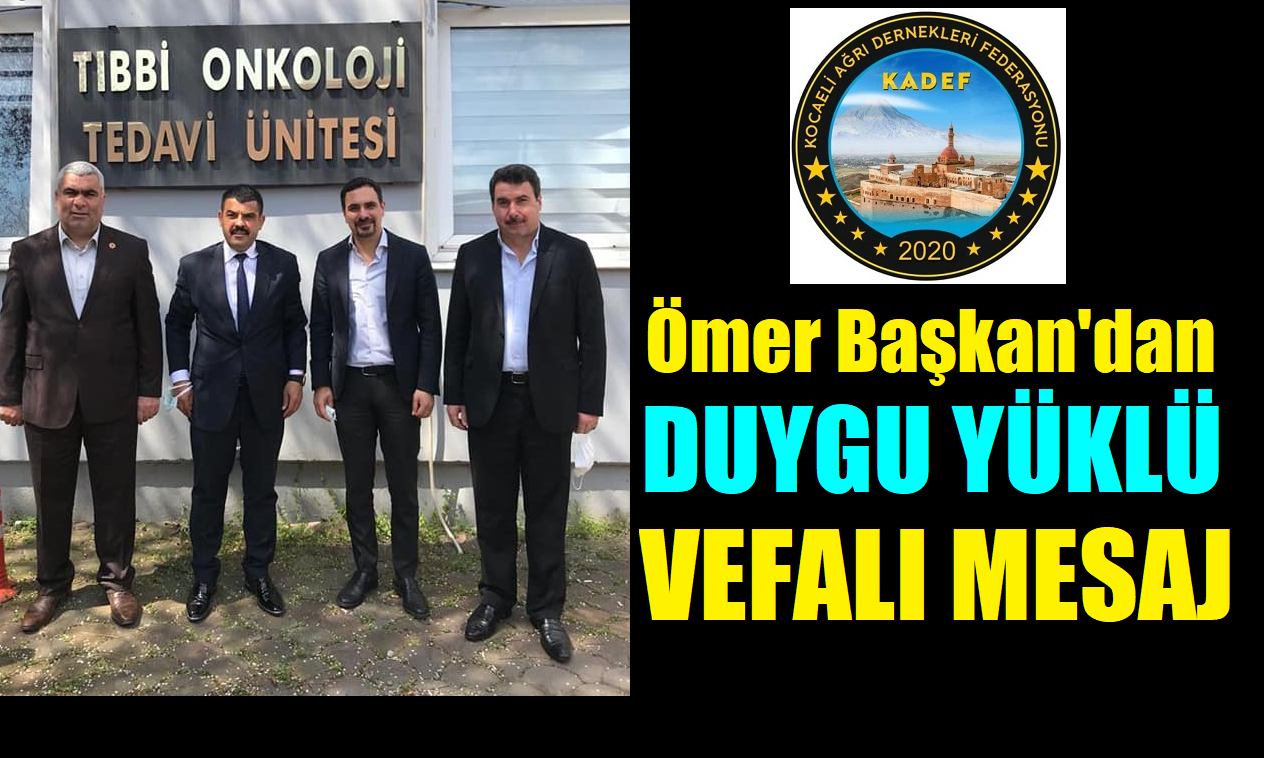 KADEF’in Başkanı Yıldırım’dan duygu yüklü mesaj