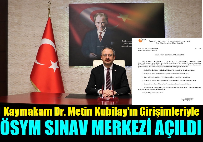 GEBZE’YE Bağımlılıktan Kurtulduk, ÖSYM Sınavları Artık  Dilovası’nda Yapılacak