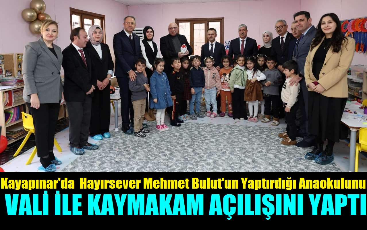 Kayapınar Hacı Seyit Taşan İlkokulu Bahçesindeki Anaokulu Hizmete Açıldı