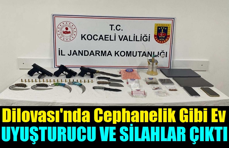 Dilovası’nda Cephanelik Gibi Ev! Uyuşturucu ve Silahlar Ele Geçirildi!