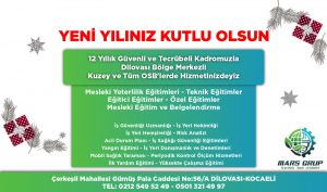 MARS GRUP Yeni Yıl Kutlama İlanı