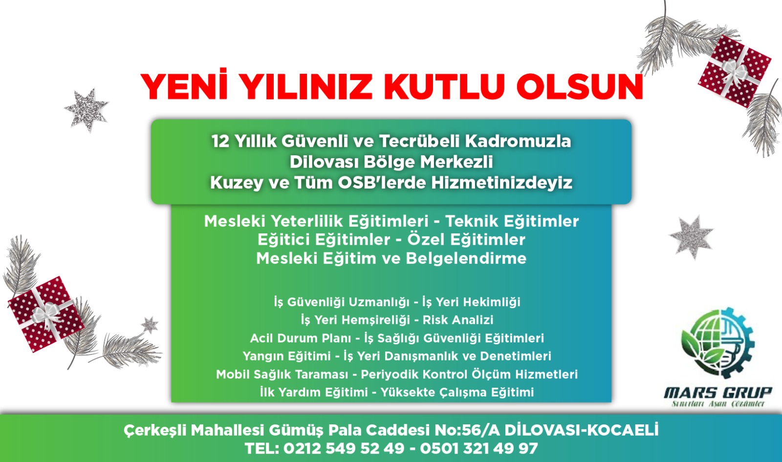 MARS GRUP Yeni Yıl Kutlama İlanı
