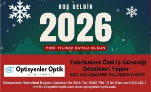 Optisyenler Optik Yeni Yıl Kutlama İlanı