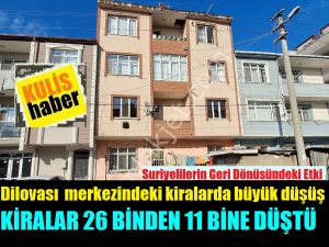 Suriyelilerin Geri Dönüşü Etkisini Gösterdi, Kiralar Normale Dönüyor!