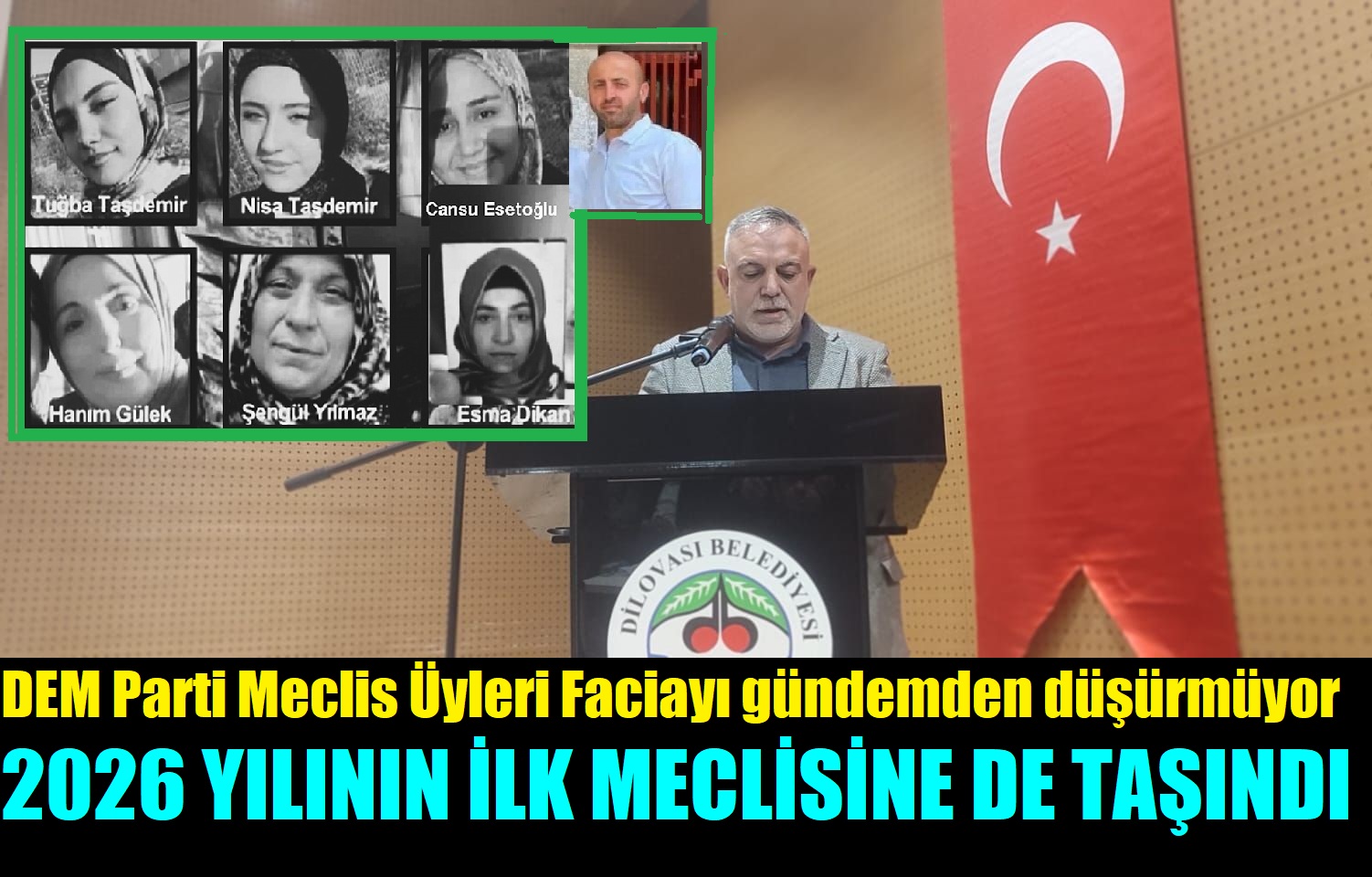 DEM Parti Yangın faciasını 2026’nın ilk Meclis toplantısına taşıdı!