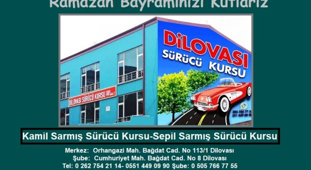 Dilovası Sürücü Kursu Bayram Kutlama İlanı