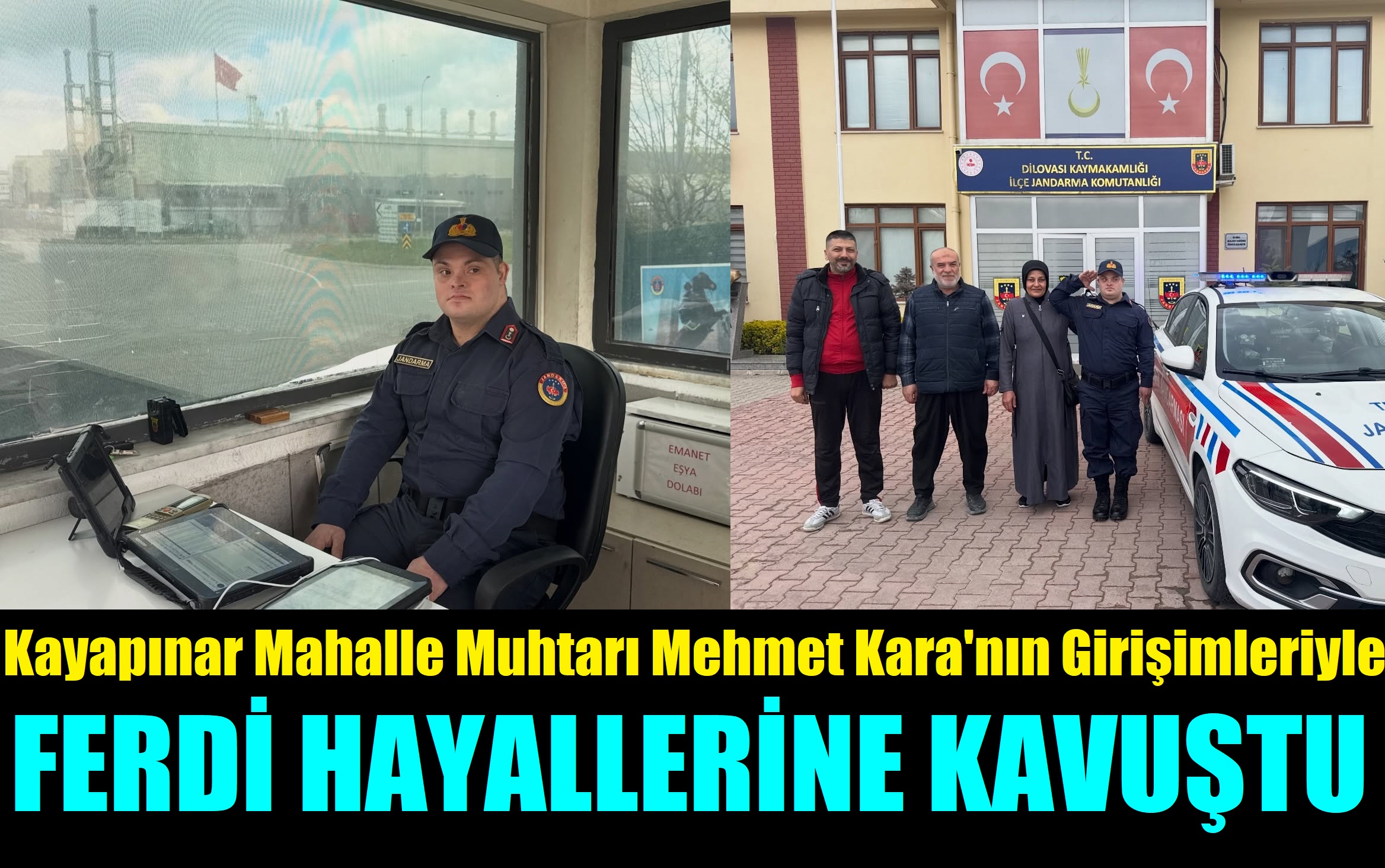 Dilovası İlçe Jandarma Komutanlığında Ferdi Kütük Hayalindeki Askerliği Yaşadı