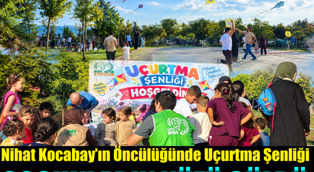 İHH Dilovası çocukların yüzünü güldürdü, Nihat Kocabay’ın öncülüğünde uçurtma şenliği