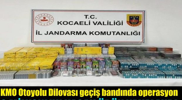 Kuzey Marmara Otoyolu Dilovası geçiş bandında operasyon: 8 milyon liralık kaçak ürün ele geçirildi