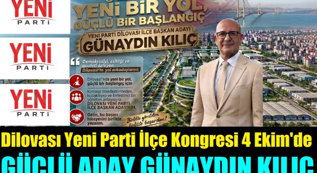 Dilovası’nda Demokrasi Şöleni: Yeni Parti İlçe Kongresi 4 Ekim’de Gerçekleşiyor